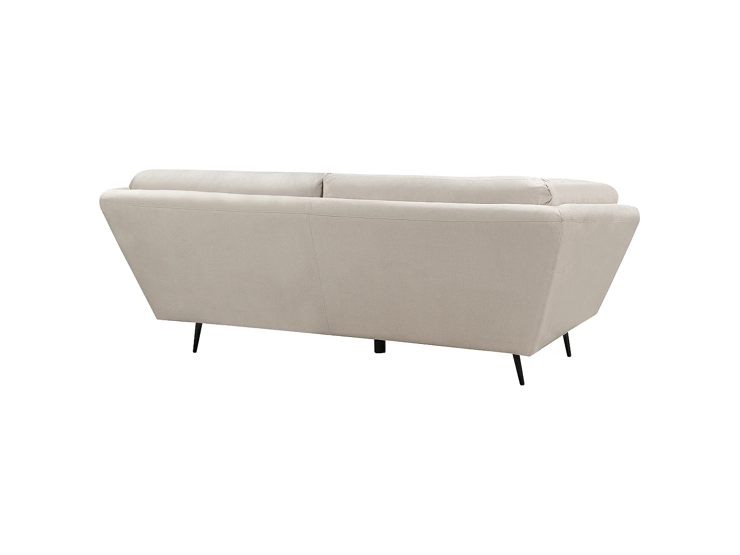 Sofa LENVIK Samtstoff Beige 3-Sitzer