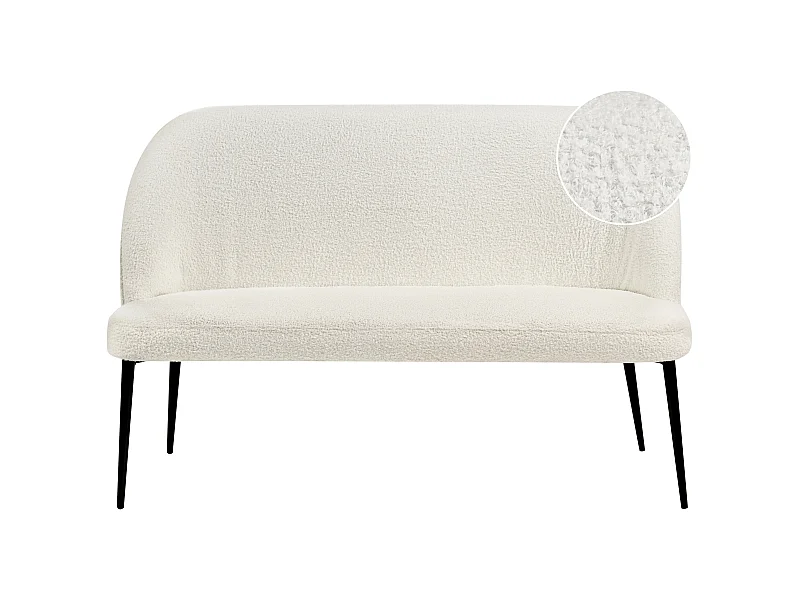Polsterbank OSBY Bouclé Weiss 2-Sitzer