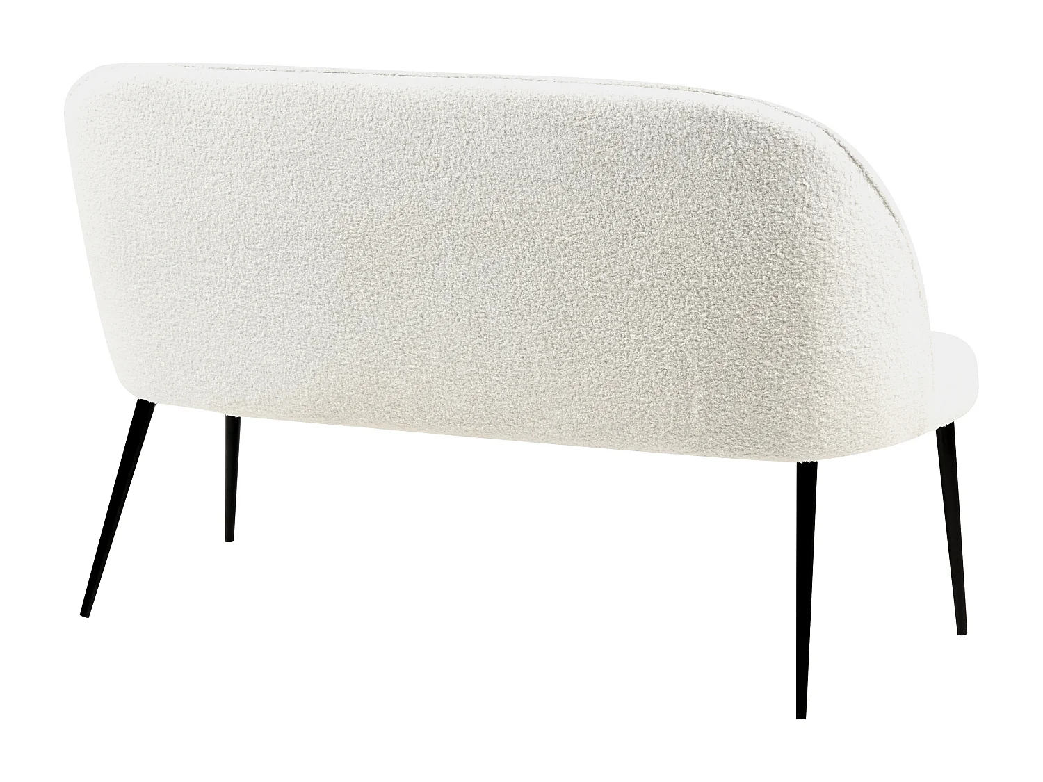 Banc rembourré 2 places OSBY Bouclé Blanc
