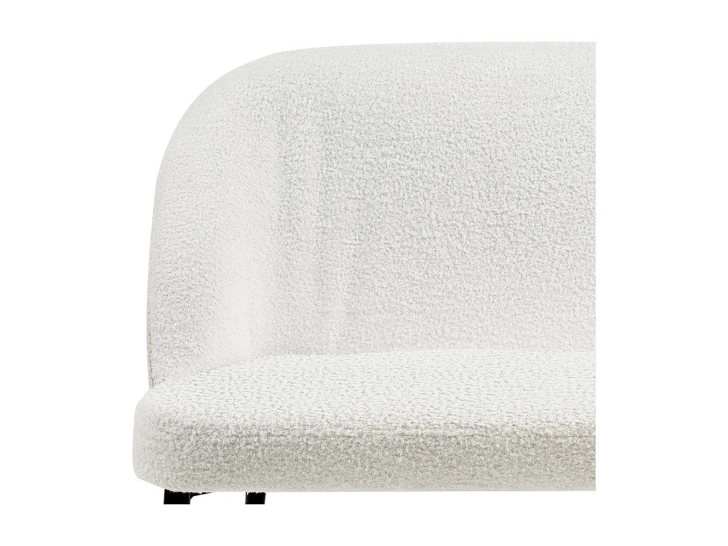 Banc rembourré 2 places OSBY Bouclé Blanc