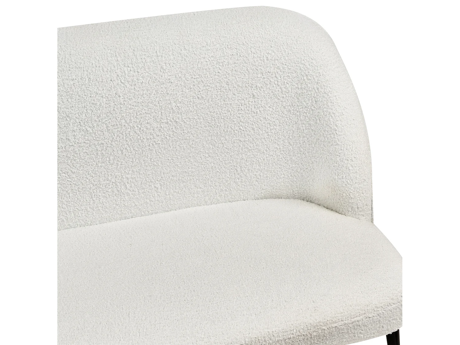 Banc rembourré 2 places OSBY Bouclé Blanc