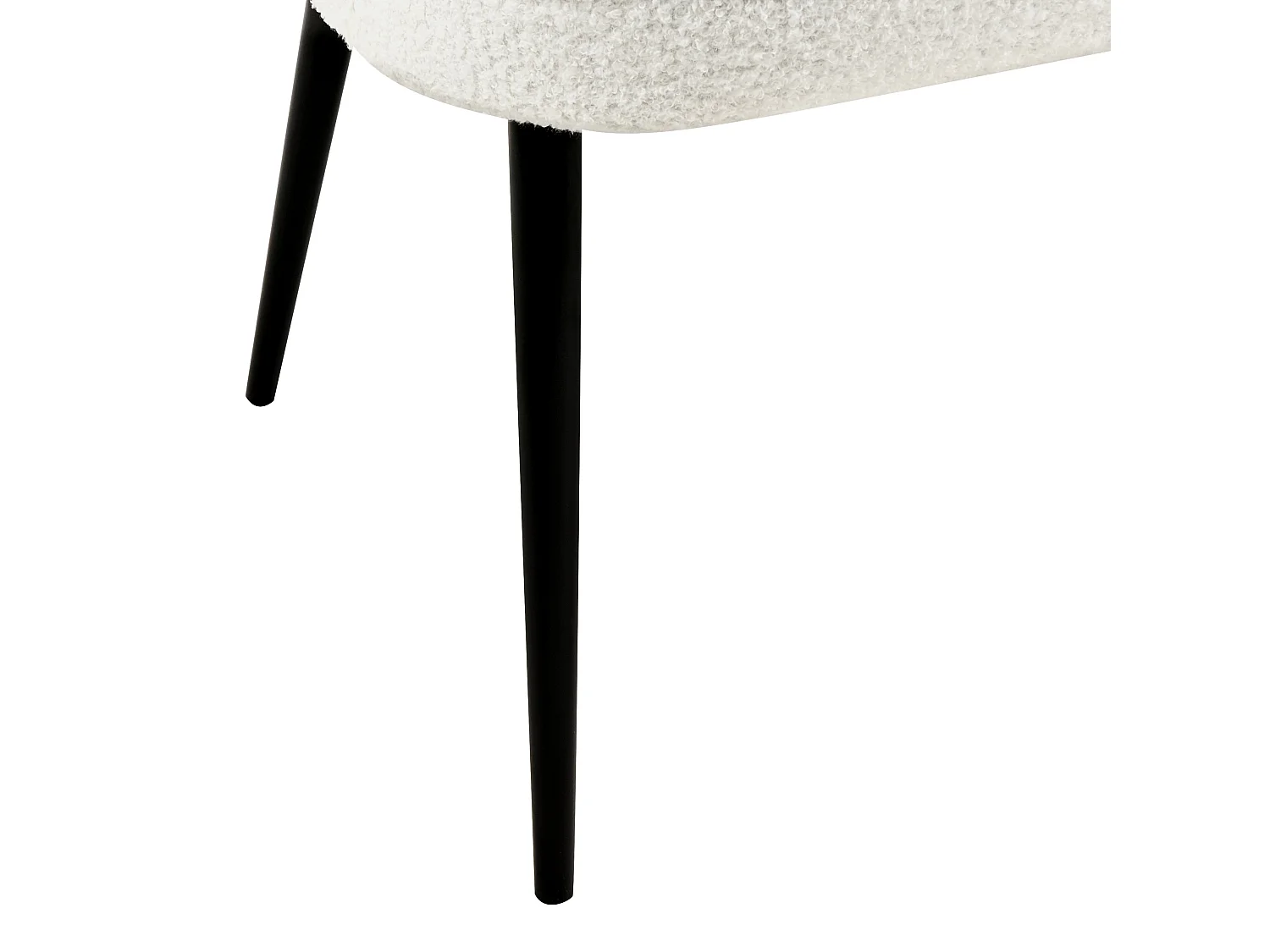 Banc rembourré 2 places OSBY Bouclé Blanc