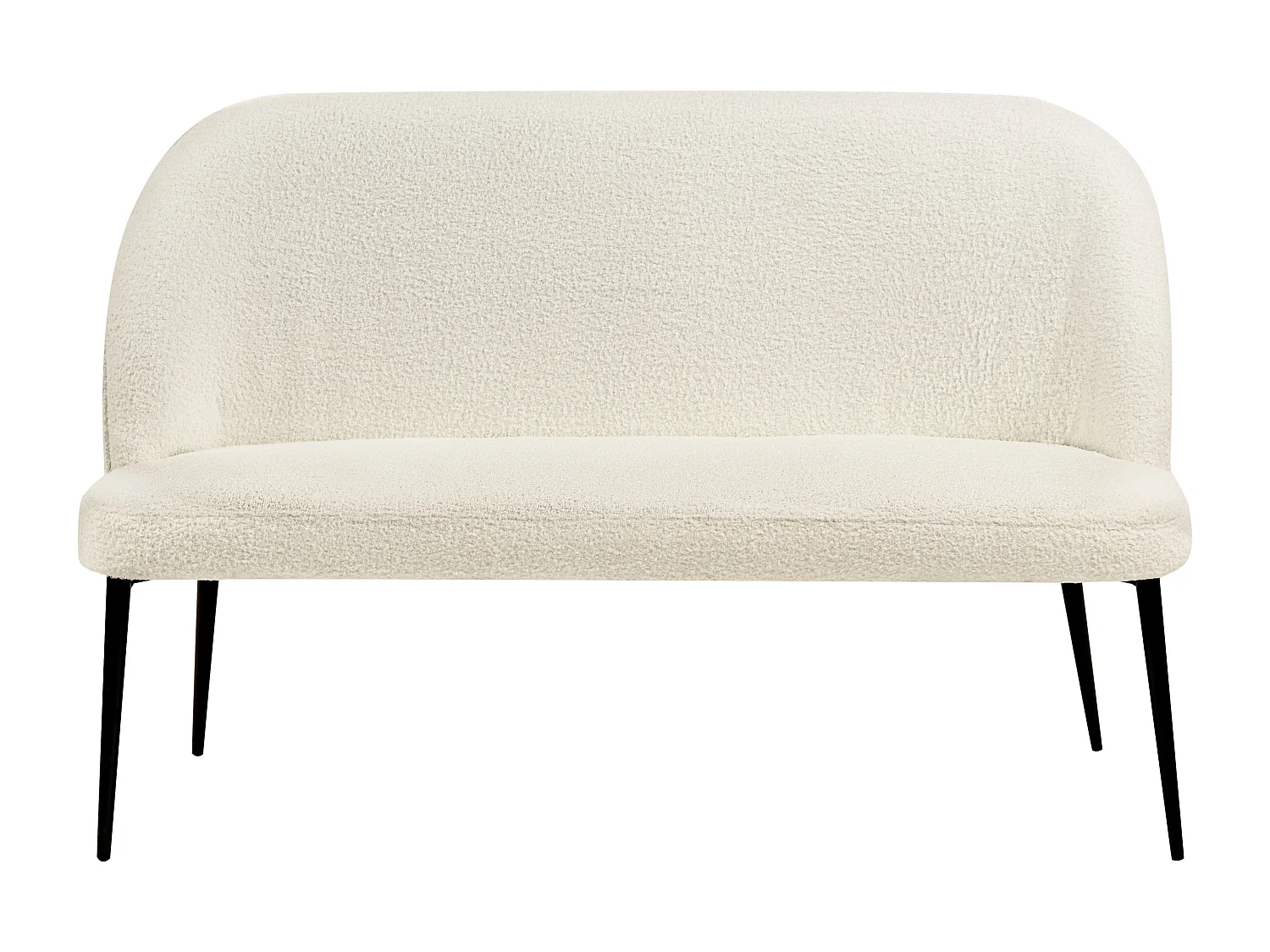 Banc rembourré 2 places OSBY Bouclé Beige clair