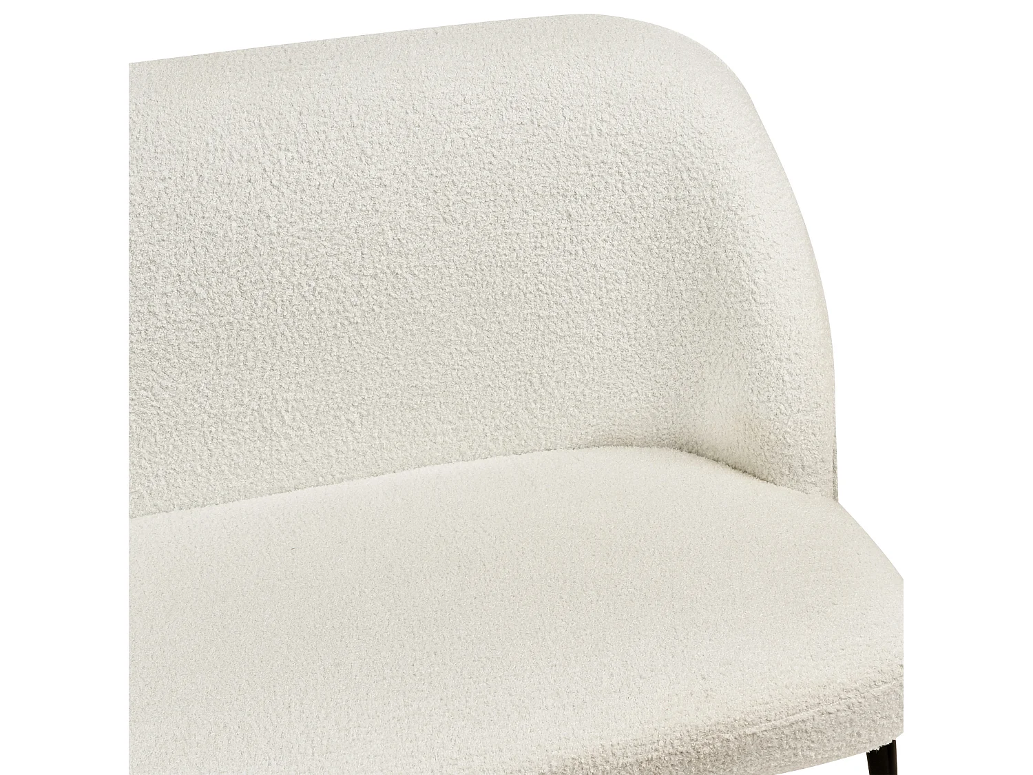 Banc rembourré 2 places OSBY Bouclé Beige clair