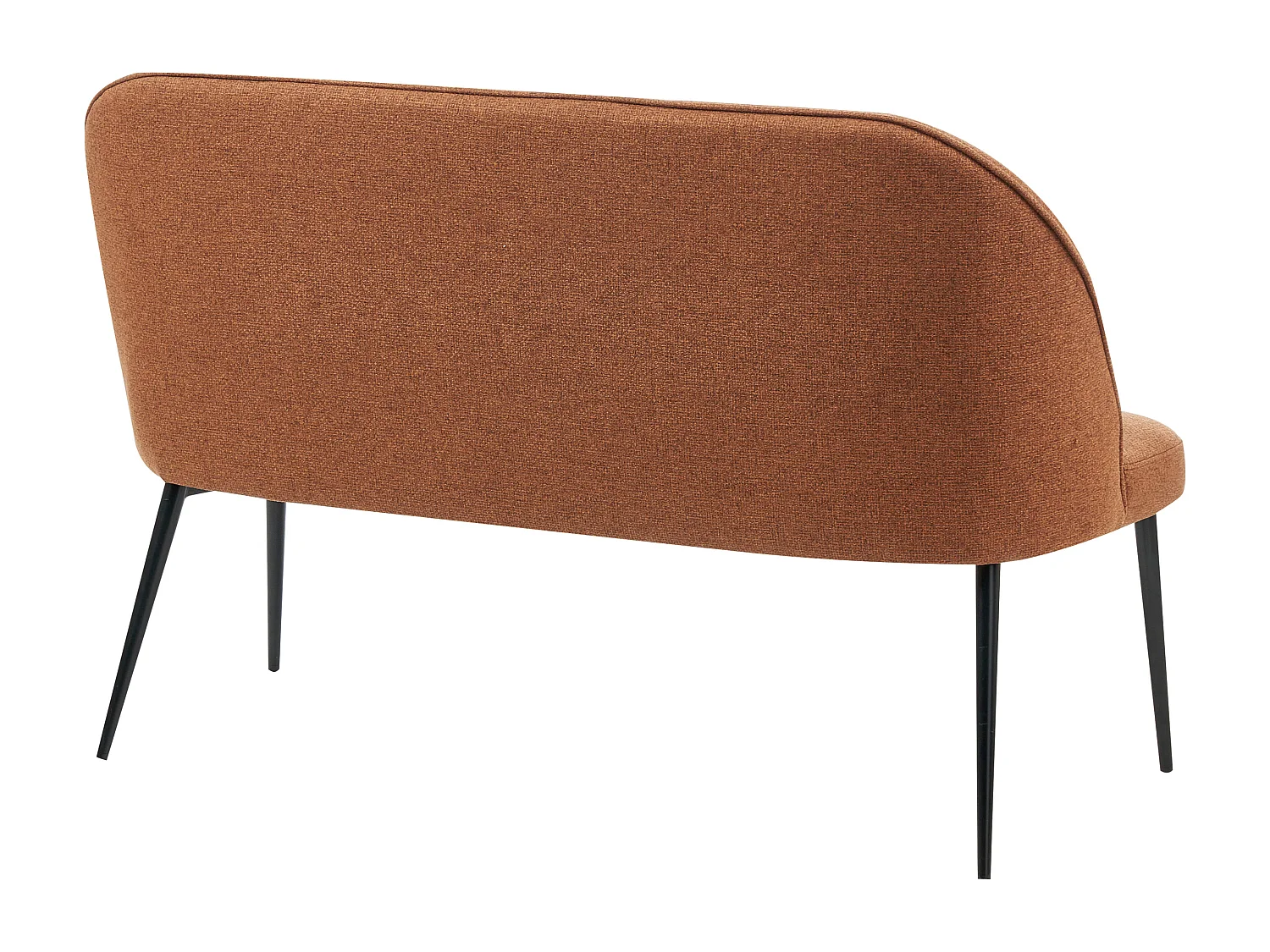 Modernes 2-Sitzer Küchensofa Stoff braun Metallbeine schwarz Osby