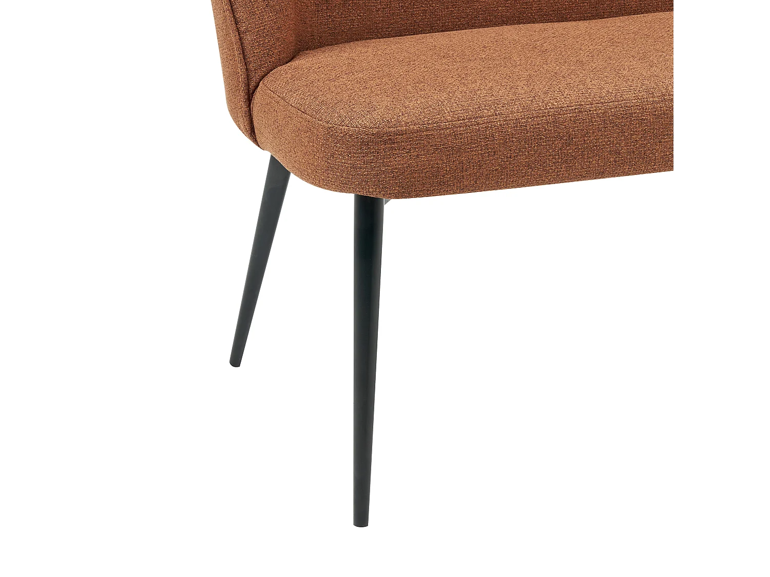 Modernes 2-Sitzer Küchensofa Stoff braun Metallbeine schwarz Osby