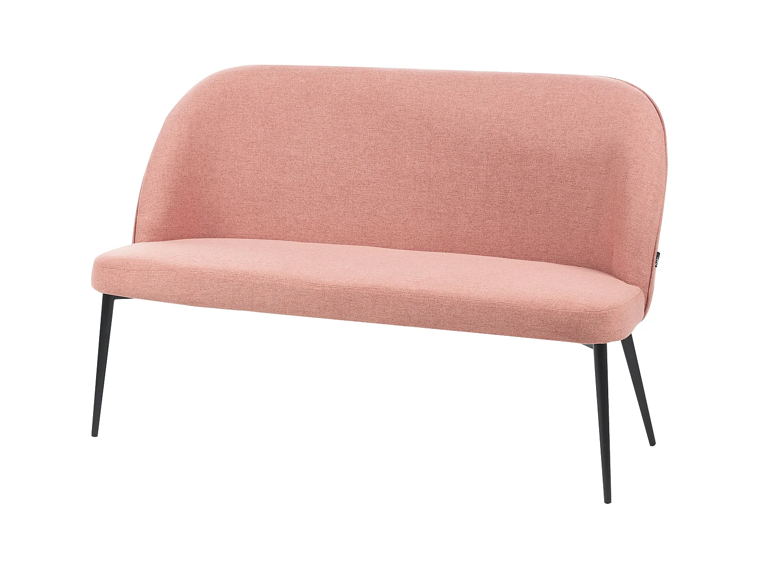Modernes 2-Sitzer Küchensofa Stoff rosa Metallbeine schwarz Osby