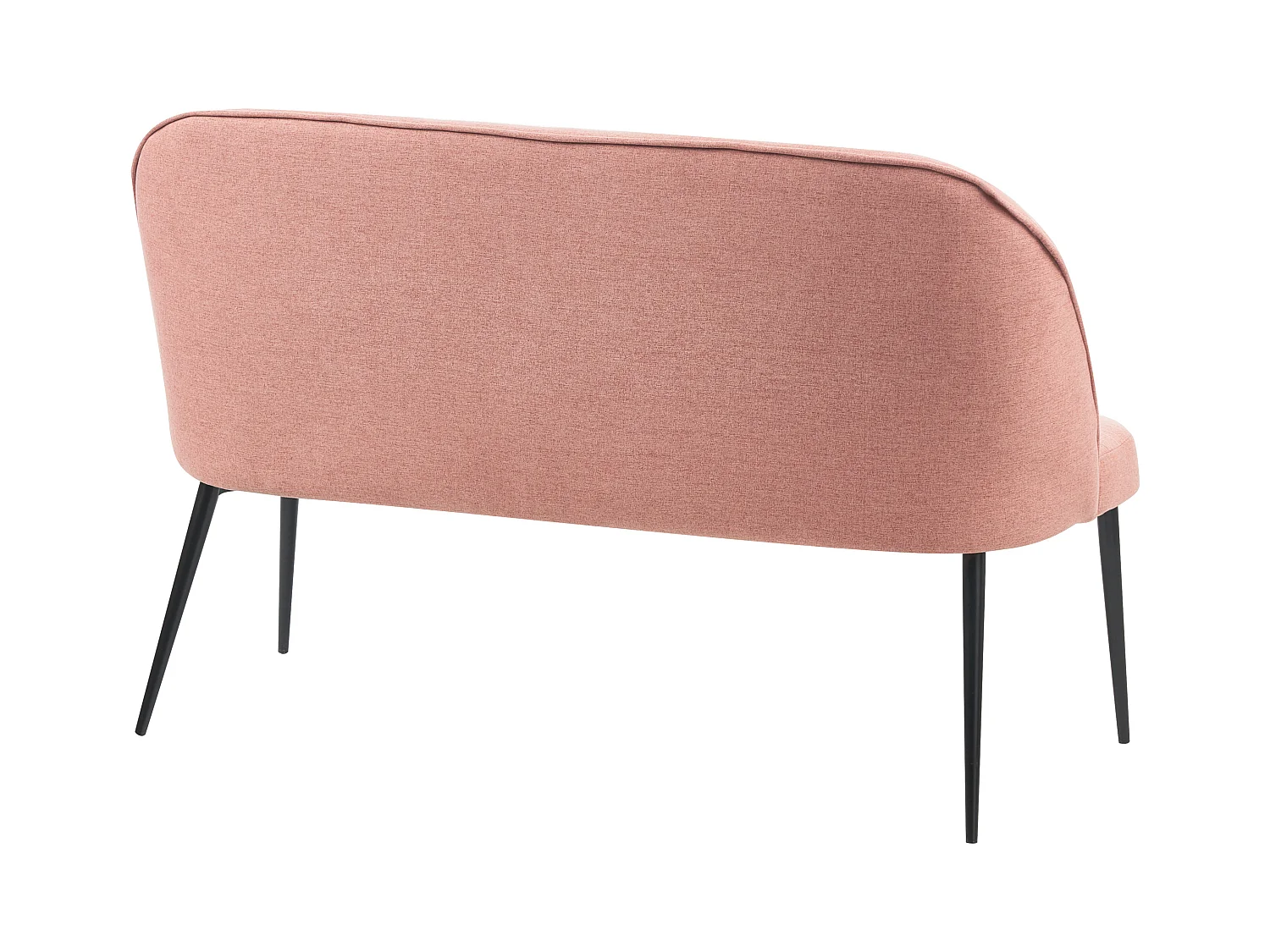 Modernes 2-Sitzer Küchensofa Stoff rosa Metallbeine schwarz Osby