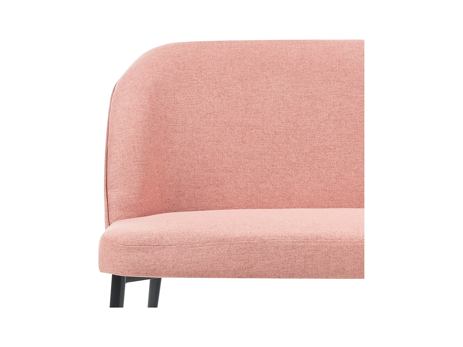 Modernes 2-Sitzer Küchensofa Stoff rosa Metallbeine schwarz Osby