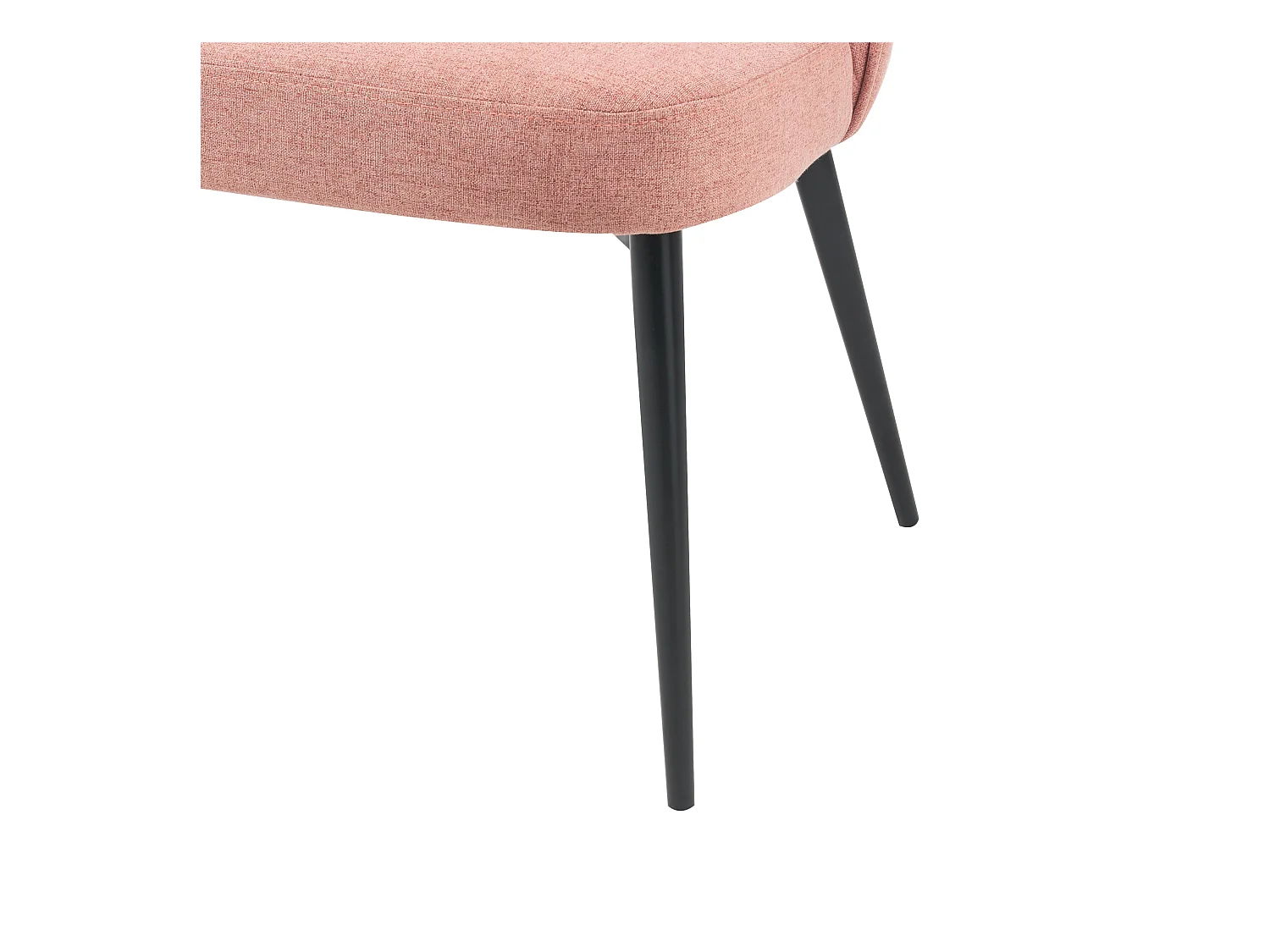 Modernes 2-Sitzer Küchensofa Stoff rosa Metallbeine schwarz Osby