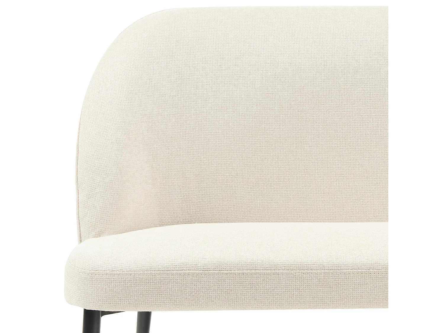 Banc rembourré OSBY Tissu Beige clair 2 places
