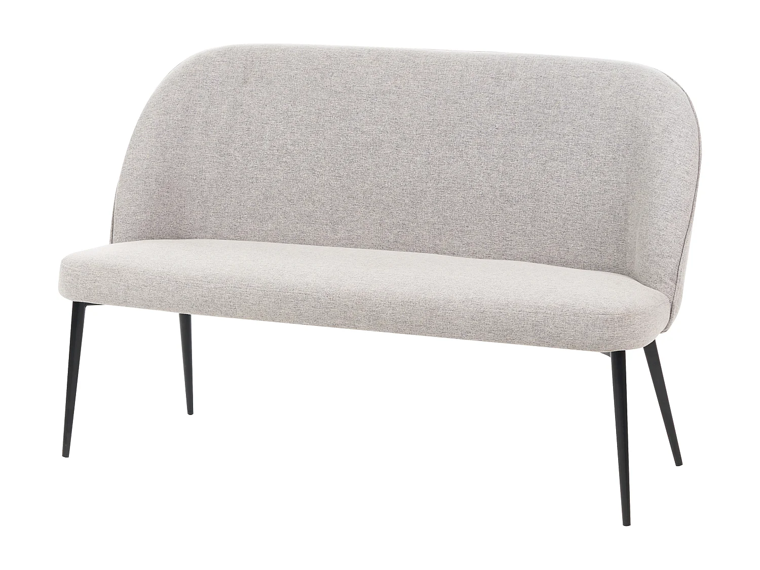 Banc rembourré 2 places OSBY Tissu Gris clair