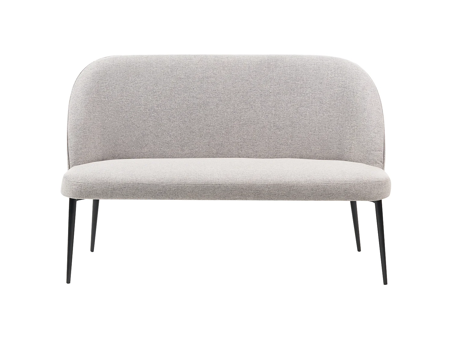 Banc rembourré OSBY Tissu Gris clair 2 places