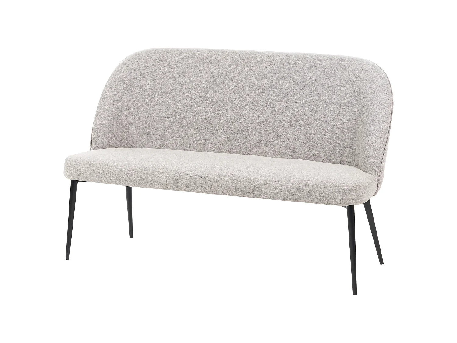 Banc rembourré OSBY Tissu Gris clair 2 places