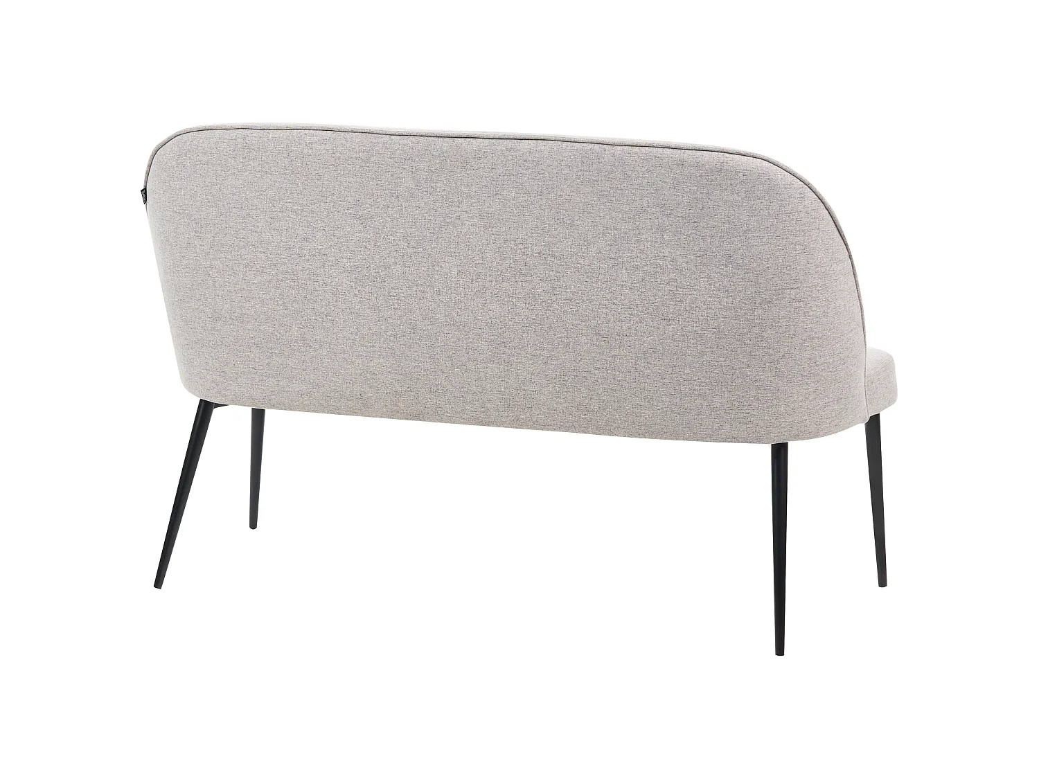 Banc rembourré OSBY Tissu Gris clair 2 places