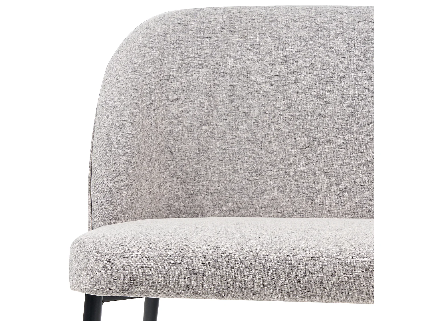 Banc rembourré OSBY Tissu Gris clair 2 places