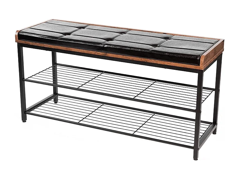 Banc à chaussures Sven - Marron/Noir