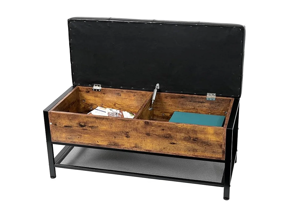 Schoenenbankje Nexus - Bruin - 100x35x45 cm