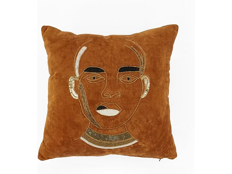 Coussin By-Boo Dax - Brun 50x50 cm - Confort Douillet