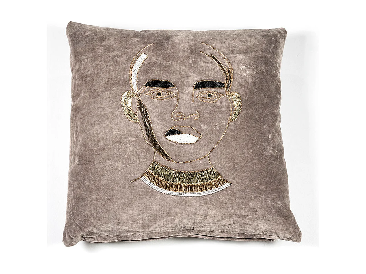 Coussin By-Boo Dax - Gris 50x50 cm - Confort Douillet