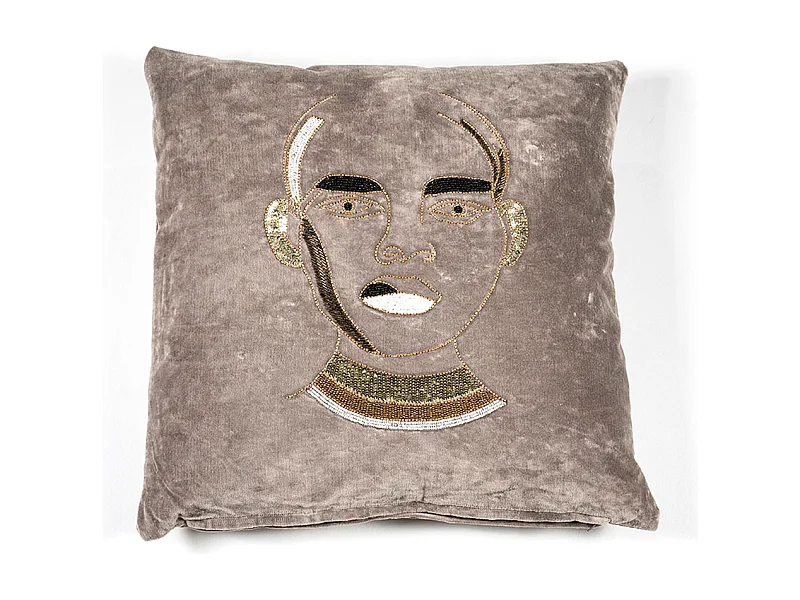 Coussin By-Boo Dax - Gris 50x50 cm - Confort Douillet