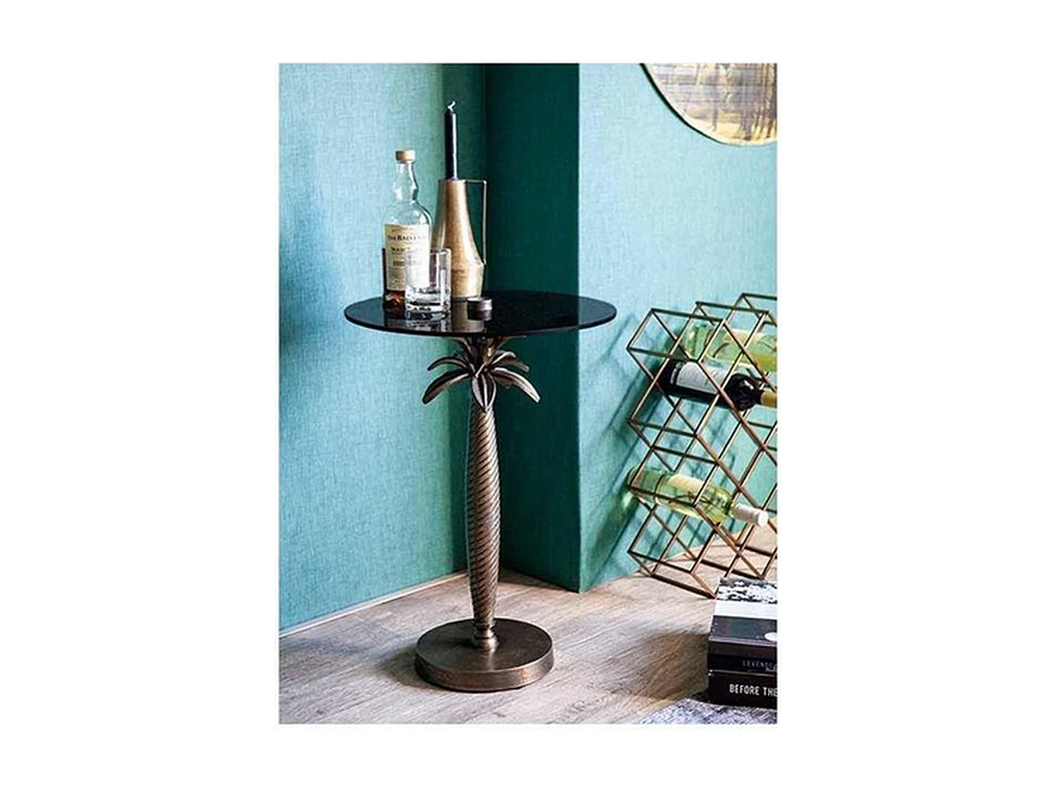 Weinregal Furnilux - Metall Gold 19x43x57 cm - Großes Design