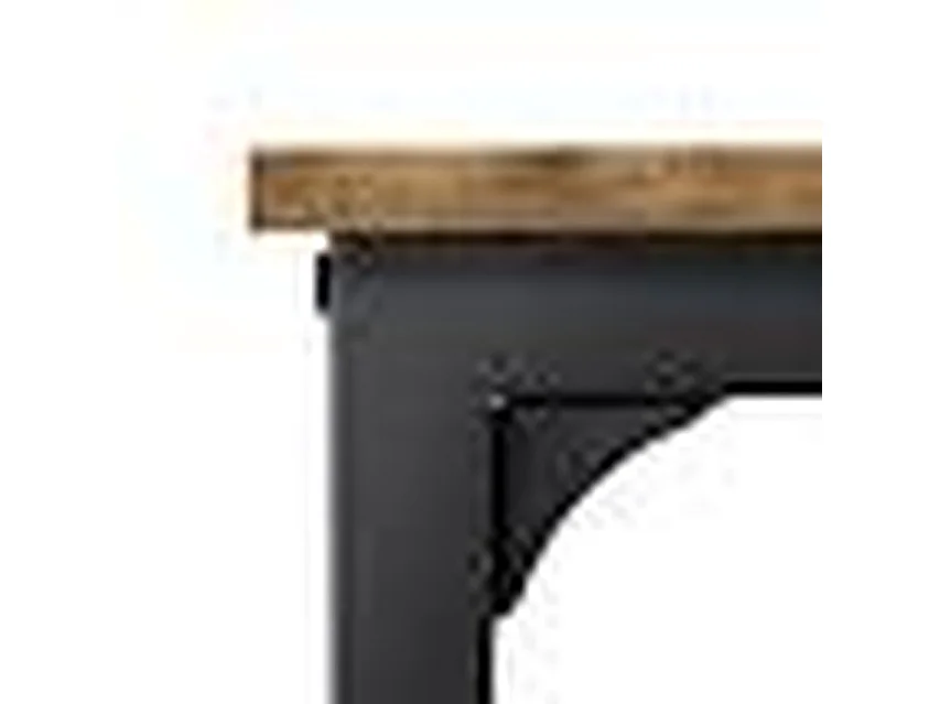 Table de Bar Furnilux - Bois Marron Noir 110x40x100 cm - Style Industriel