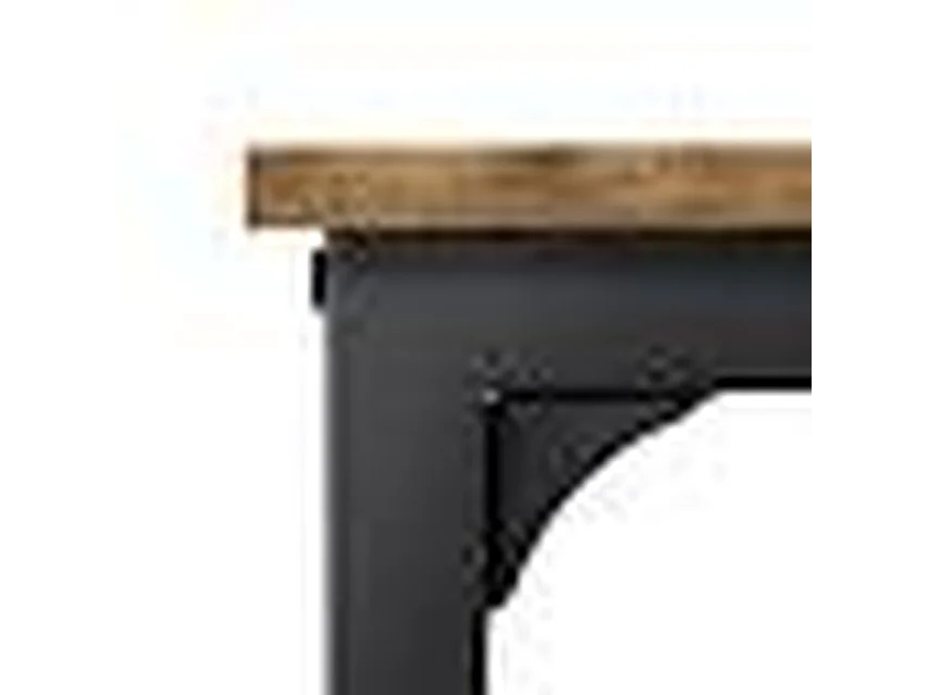 Table de Bar Furnilux - Bois Marron Noir 110x40x100 cm - Style Industriel