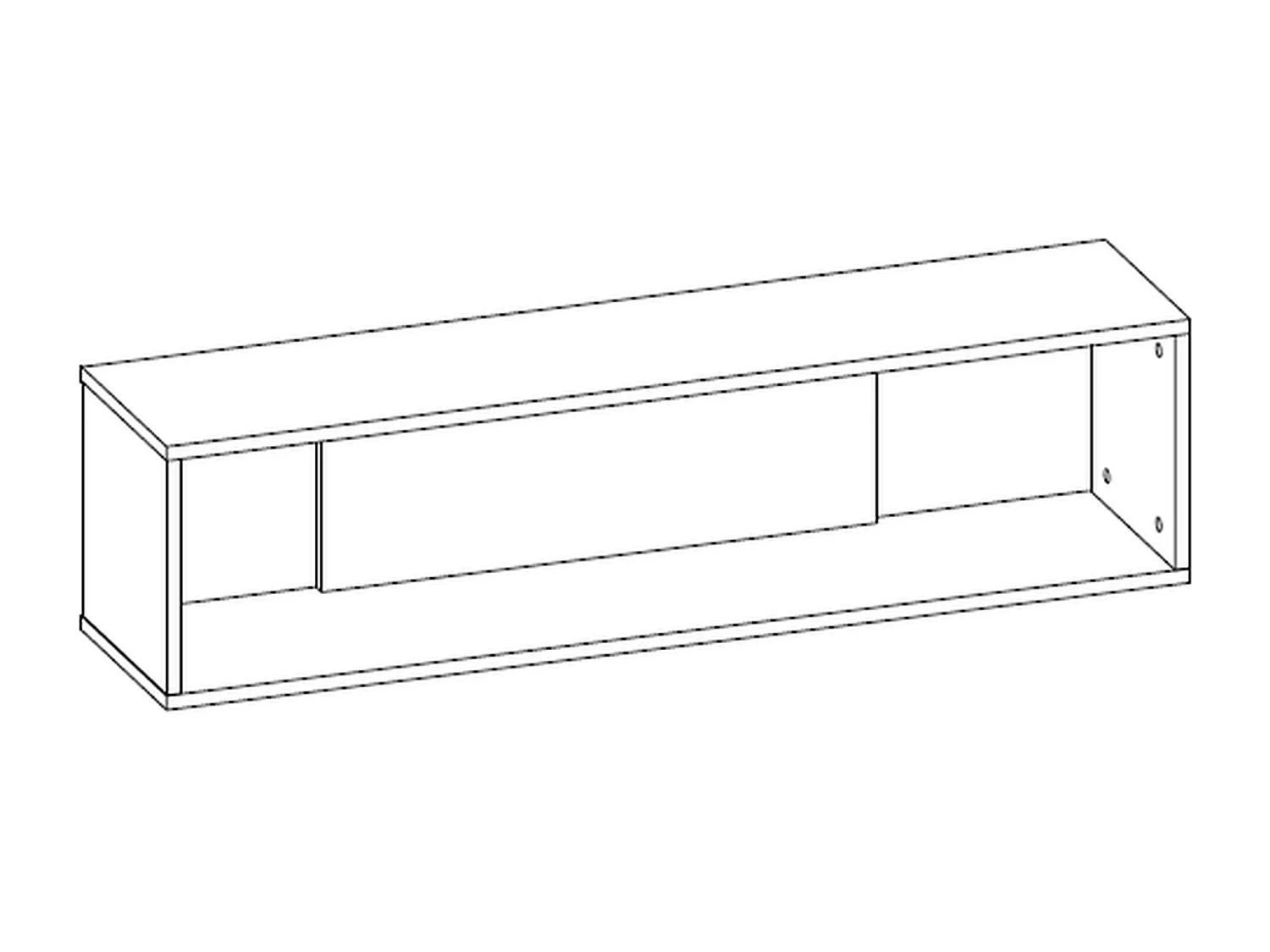 Bücherregal Furnilux - Braun Grau - Wandbefestigung