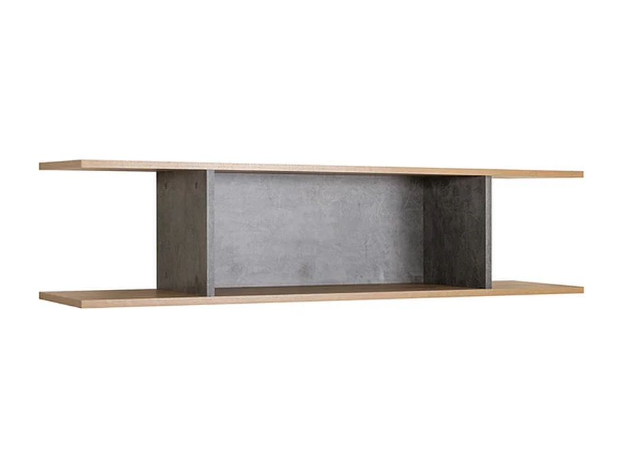 Wandplank Furnilux - Eikenhout 60 cm - Bruin/Grijs