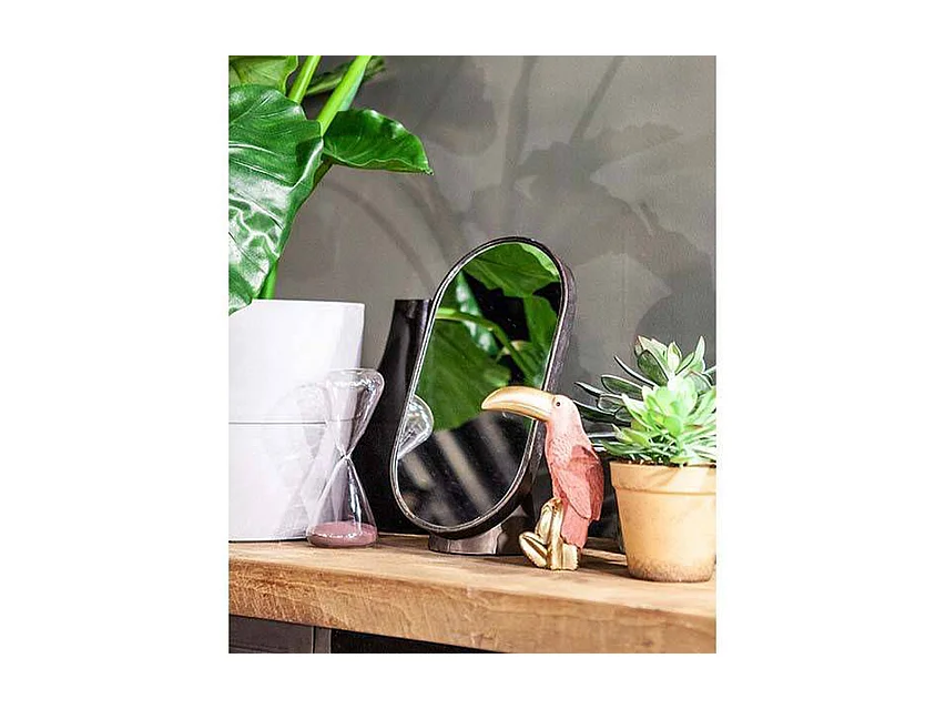 Spiegel Furnilux - Bruin/Zwart 30x16x13 cm - Set van 2