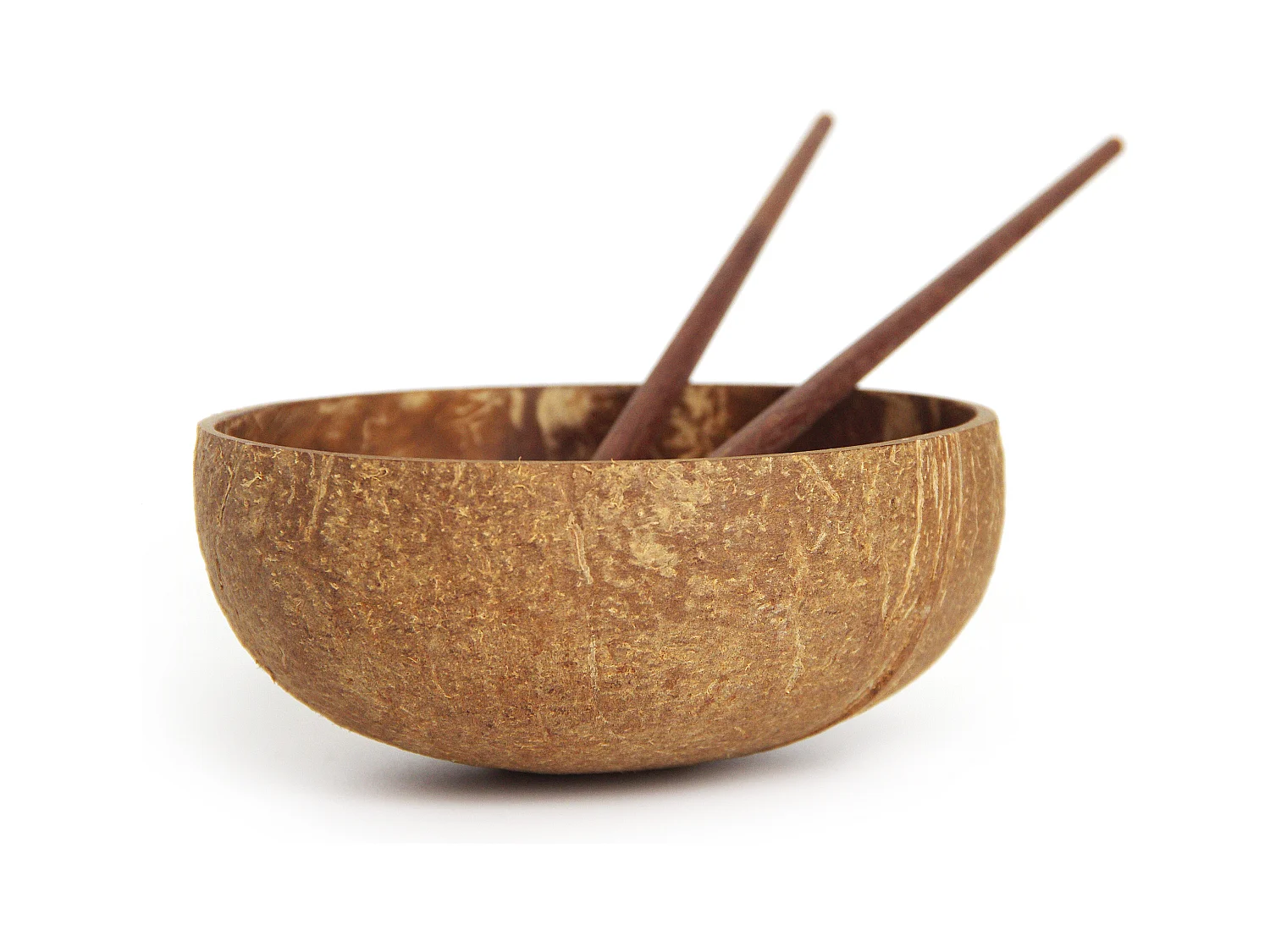 Bols en noix de coco - Lot de 2 - Marron - Zéro déchet fait main
