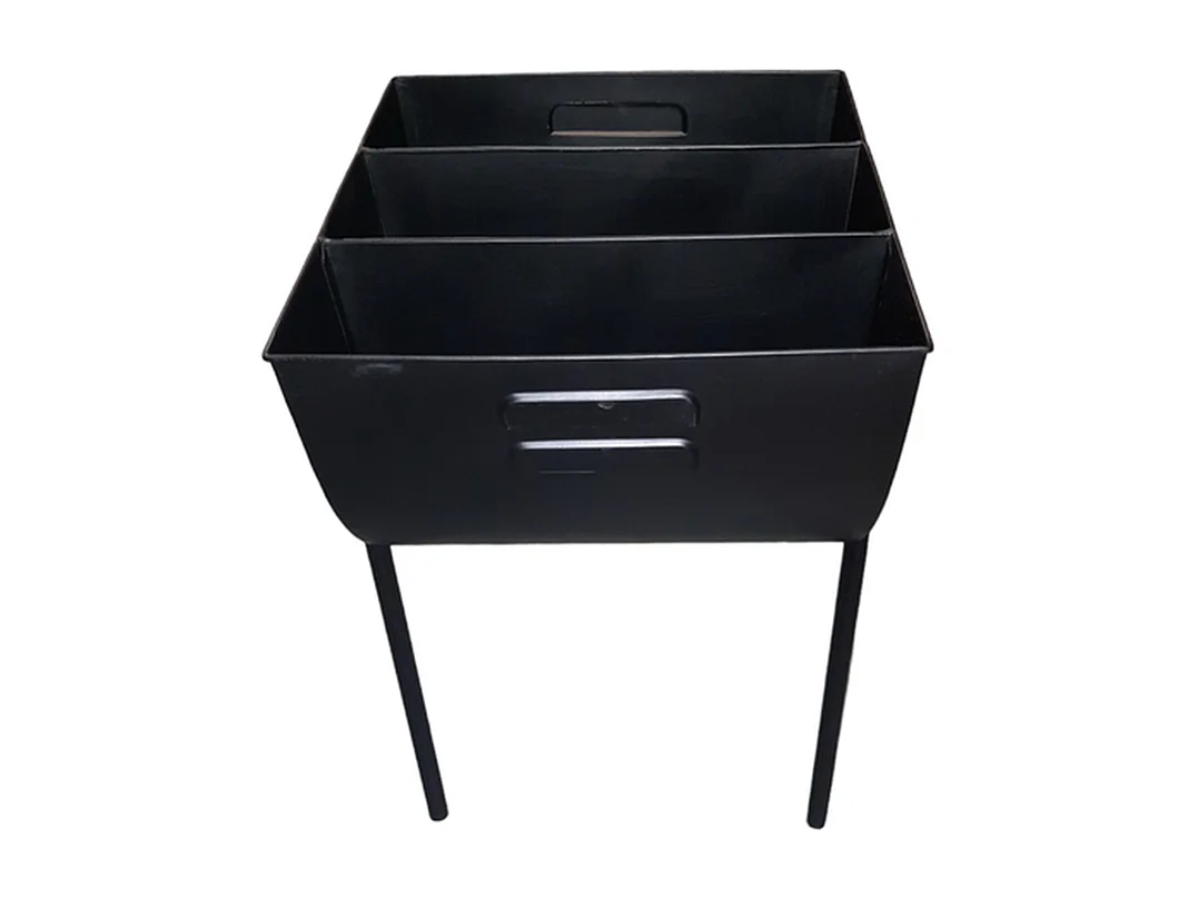 Porte-revues Furnilux - Acier Noir - Design Moderne