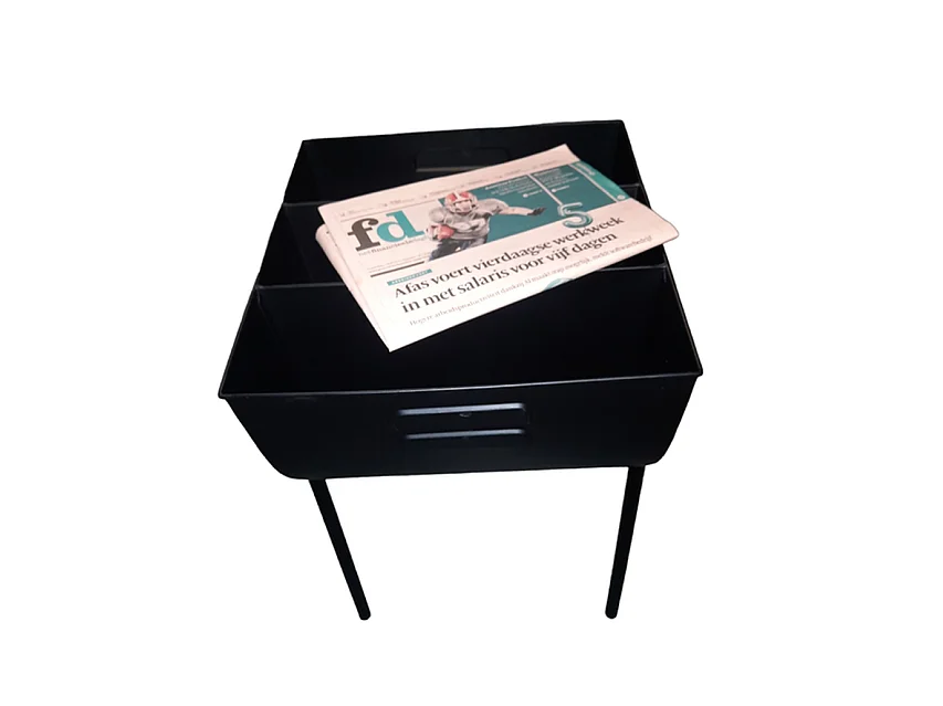 Porte-revues Furnilux - Acier Noir - Design Moderne