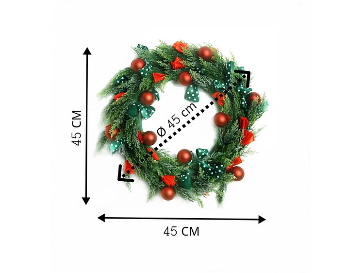 Couronne de Noël - LED - Ø 45 cm - Lumière chaude