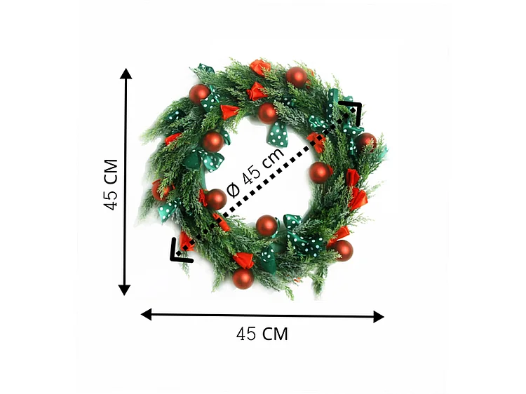 Couronne de Noël - LED - Ø 45 cm - Lumière chaude
