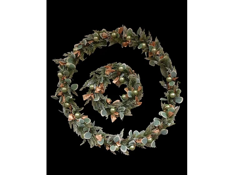 Couronne de Noël - LED - Ø 90 cm - Lumière blanc chaud