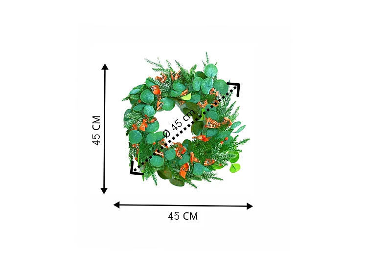Weihnachtskranz - LED - Ø 45 cm - Warmes Licht