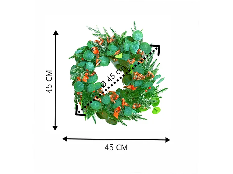 Couronne de Noël - LED - Ø 45 cm - Lumière chaude