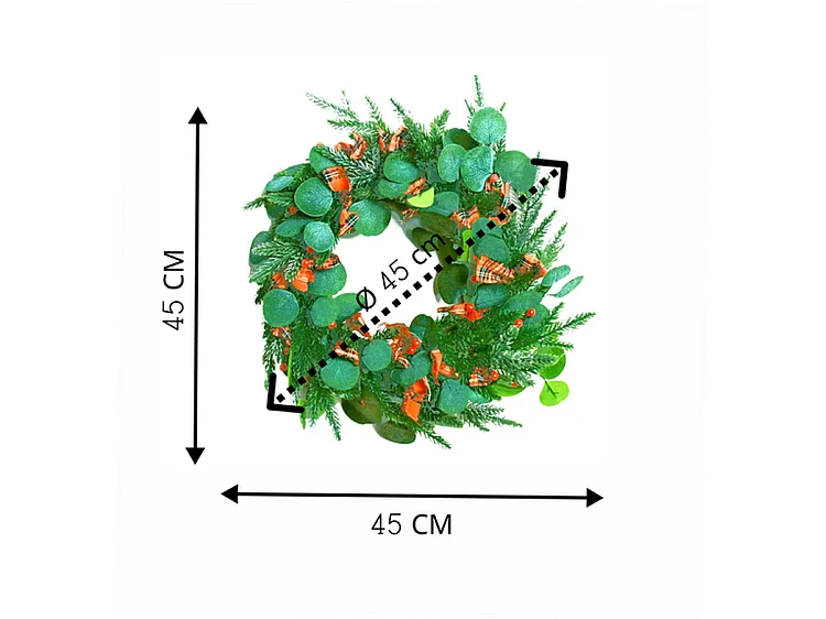 Couronne de Noël - LED - Ø 45 cm - Lumière chaude