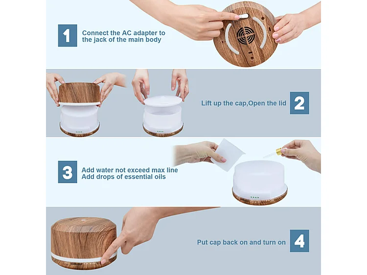 Diffuser Lamp Furnilux - Bruin - Aromatherapie en Luchtbevochtiger