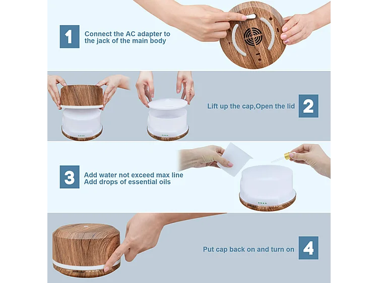 Diffuser Lamp Furnilux - Bruin - Aromatherapie en Luchtbevochtiger