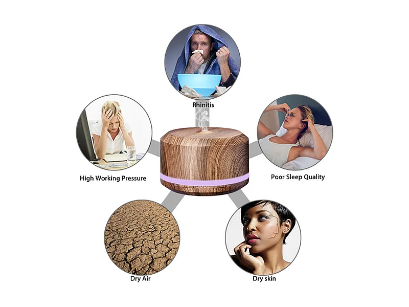 Diffuser Lamp Furnilux - Bruin - Aromatherapie en Luchtbevochtiger