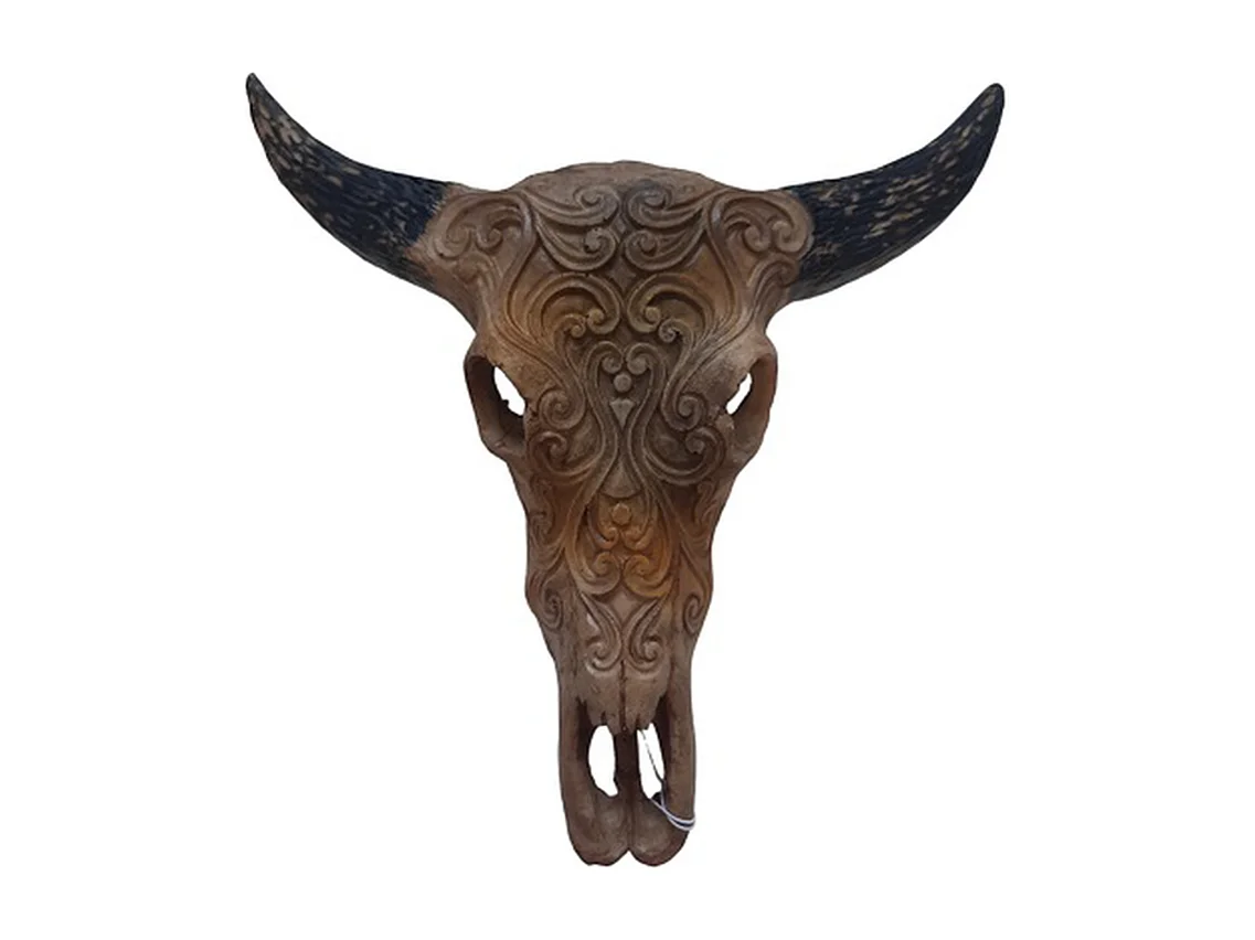 Crâne de taureau Furnilux - Beige 22x8x21.5 cm - Petit