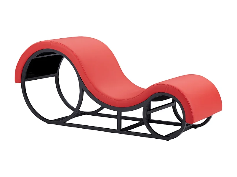 Tantra Stoel Furnilux - Rood Synthetisch Leer - Stijlvolle Ontspanningsbank