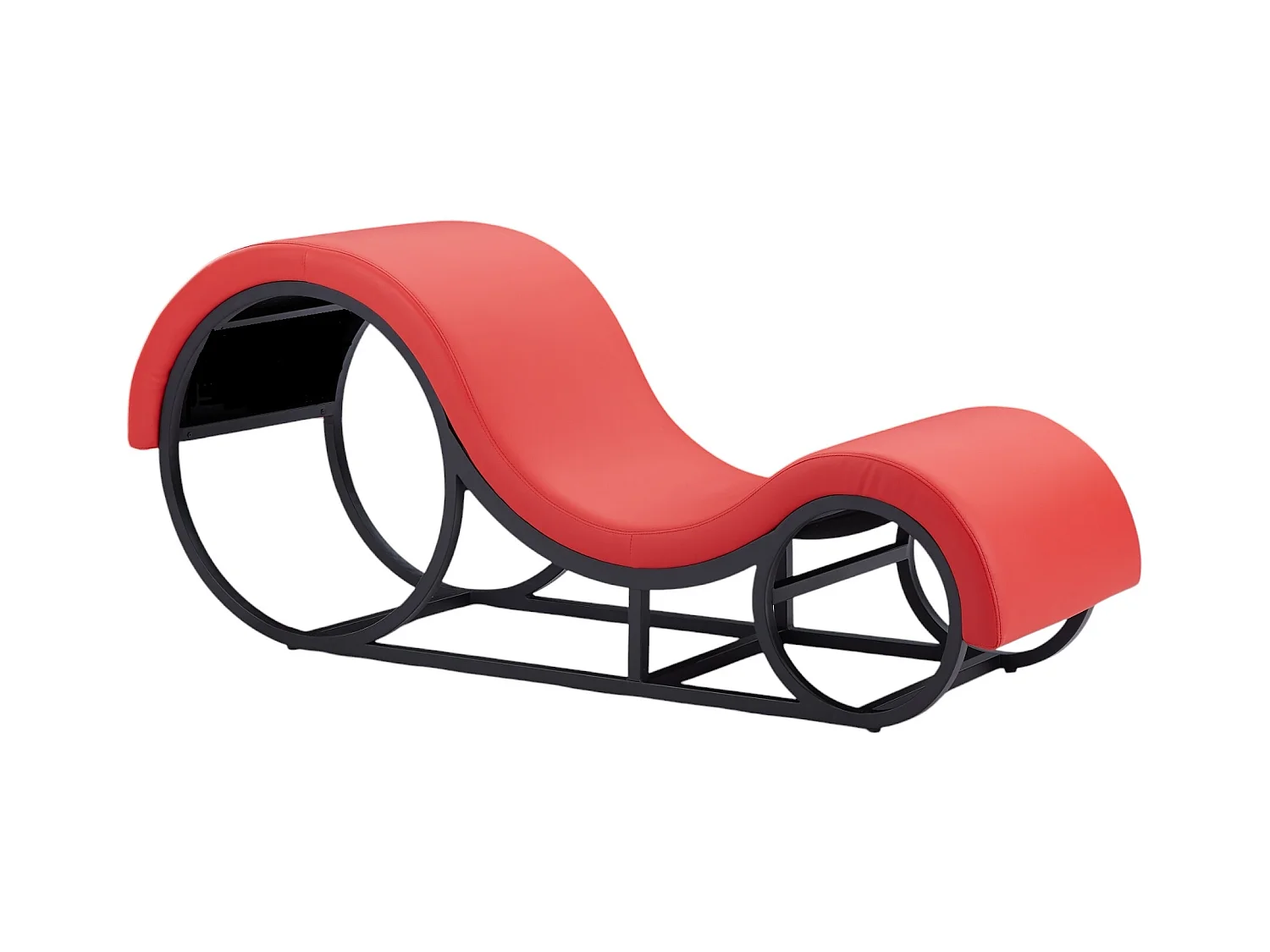 Chaise Tantra Furnilux - Cuir Synthétique Rouge - Canapé de Détente Élégant