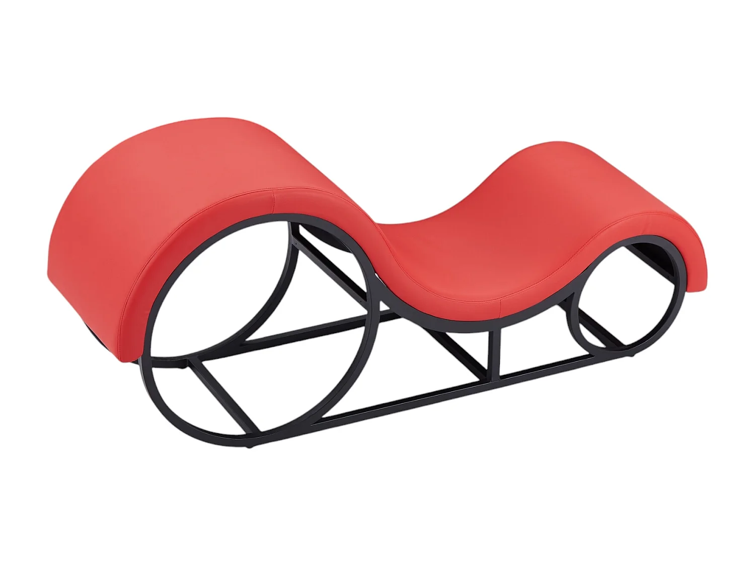 Chaise Tantra Furnilux - Cuir Synthétique Rouge - Canapé de Détente Élégant