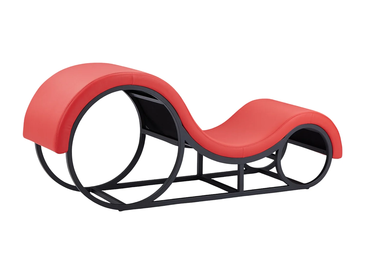 Chaise Tantra Furnilux - Cuir Synthétique Rouge - Canapé de Détente Élégant