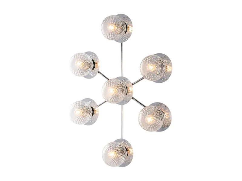 Armonia - Plafondlamp gepolijst chroom ijzer 7 lichts L.85 x 62 - BL285-PL7-CR