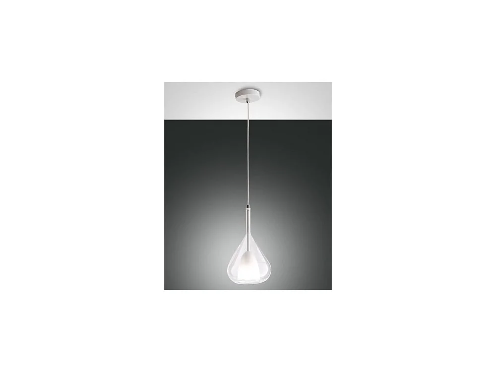 Lustre pendente Lila LED em metal e vidro borossilicato transparente 3481-40-241 Fabas Luce